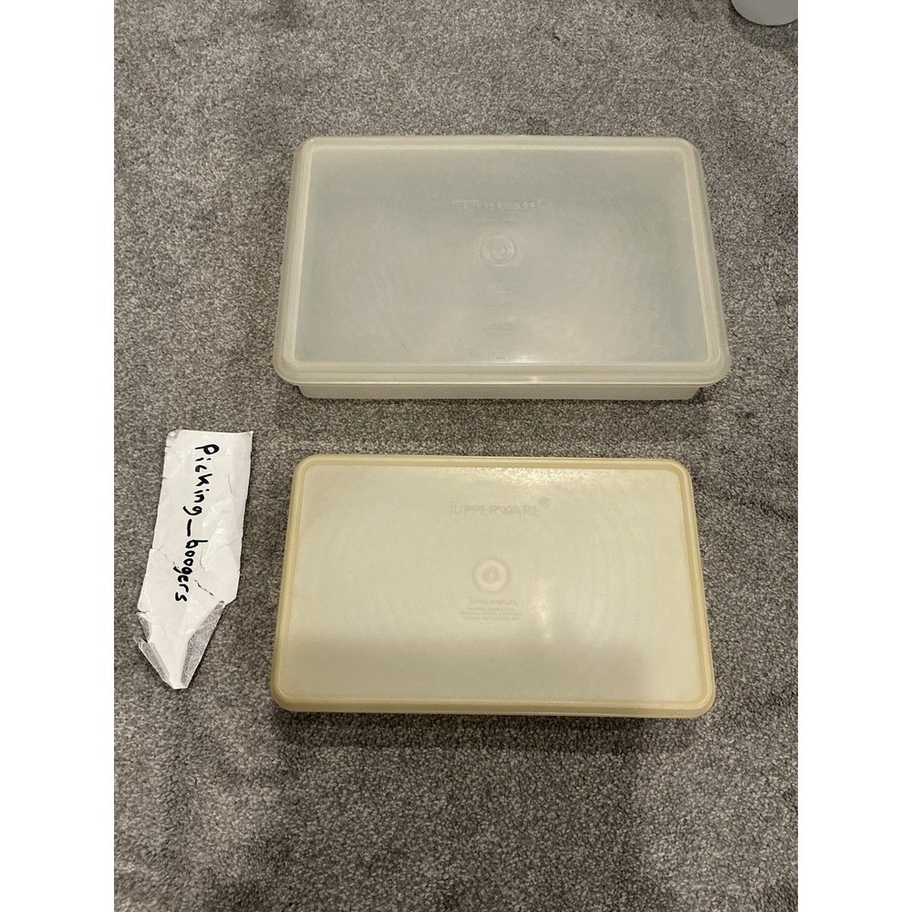 2 Tupperware Vintage Rectangle 795-9 And 291-3 With Lids